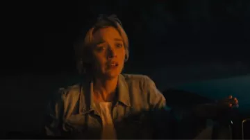 Levi's Original Trucker Denim Jacket Light Blue worn by Mandy Bond (Bella Heathcote) as seen in Scrublands (S01E04)