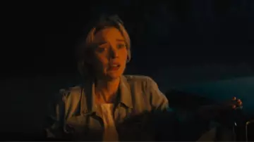 Levi's Original Trucker Denim Jacket Light Blue worn by Mandy Bond (Bella Heathcote) as seen in Scrublands (S01E04)