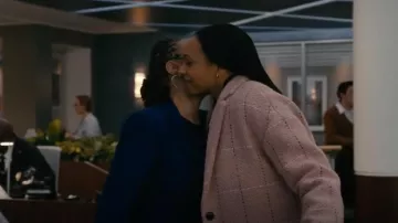 Rag & bone Women's Estelle Cocoon Check Coat worn by Tara Goodwin (Nicolette Robinson) as seen in Chicago Med (S09E04)