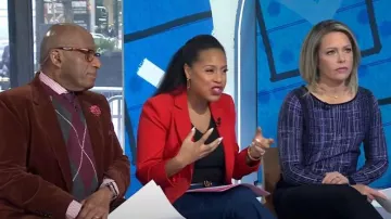 Suéter ajustado a cuadros de Nic + Zoe usado por Dylan Dreyer como se ve en Today el 12 de febrero de 2024