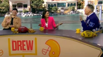 Dries Van Noten Brown Flap Pocket Cardigan worn by Tony Romo as seen in The Drew Barrymore Show on February 12, 2024