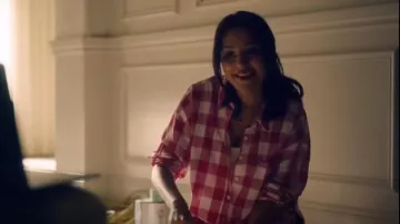 The Bennet Buttondown Shirt by Maeve: Buffalo Check Edition worn by Sunny Patel (Agam Darshi) as seen in Sight Unseen (S01E04)