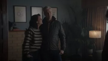 Mango Round-Neck Striped Sweater worn by Nurse 1 (Bronwen Smith) as seen in Goosebumps (S01E10)