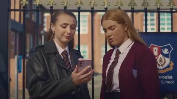 New Look Faux Leather Biker Jacket worn by Mia-Louise (Gemma Barraclough) as seen in G'wed (S01E01)