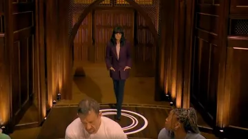 Paris Texas Black Dal­las Boots worn by Claudia Winkleman as seen in The Traitors (S02E05)