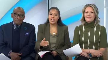 Zara Tailored Blazer with Buttons worn by Sheinelle Jones as seen in Today on February 13, 2024