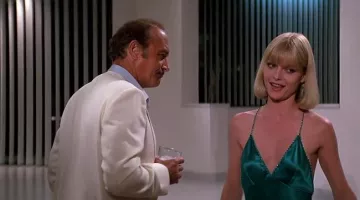 The green silk dress worn by Elvira Hancock (Michelle Pfeiffer) in the movie Scarface