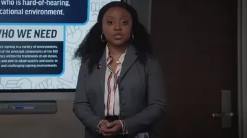 Babaton Venture Blazer worn by Janine Teagues (Quinta Brunson) as seen in Abbott Elementary (S03E03)