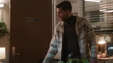 Zara Striped Brushed Cardigan worn by Manny (Josh Segarra) as seen in Abbott Elementary (S03E03)