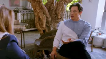Zara Colour Block Sweater worn by Tom Sandoval as seen in Vanderpump Rules (S11E03)