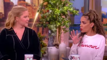 Cinq a Sept L'Amour Wool Sweater worn by Sunny Hostin as seen in The View on February 14, 2024