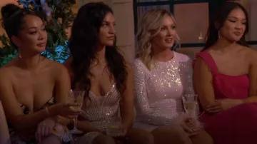 Moda Nova Marlene Lentejuelas Maxi Vestido En Nude usado por Madina Alam como se ve en The Bachelor (S28E05)