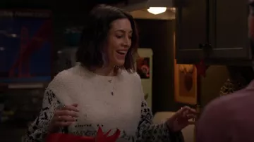 Free People Midnight Beach Pullover worn by Sarah (Caitlin McGee) as seen in Home Economics (S02E09)