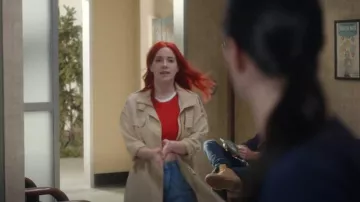 Zara Red Tank Top worn by D'Arcy Bloom (Alice Wetterlund) as seen in Resident Alien (S02E02)