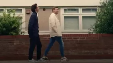 New Balance 327 Dark Moss worn by Ted (Dominic Murphy) as seen in G'wed (S01E03)