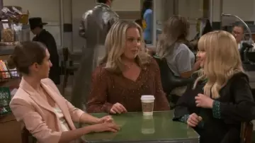 Paige Fia Blouse worn by Heather (Jessica St. Clair) as seen in Night Court (S02E06)