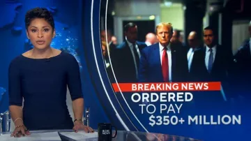 Vestido de vendaje acanalado de Herve Leger usado por Jericka Duncan como se ve en CBS Evening News el 16 de febrero de 2024