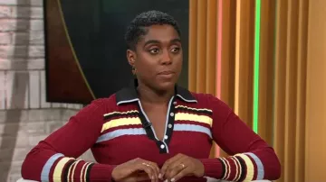 Wales Bonner Wander Long Sleeve Polo Sweater porté par Gayle King tel qu’on le voit dans CBS Mornings le 13 février 2024