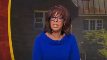 Michael Kors Pull à col bénitier en cachemire porté par Gayle King tel qu’on le voit dans CBS Mornings le 15 février 2024