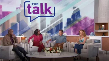 Proenza Schouler White Label Striped Knit Tank Midi-Dress worn by Natalie Morales as seen in The Talk on February 16, 2024