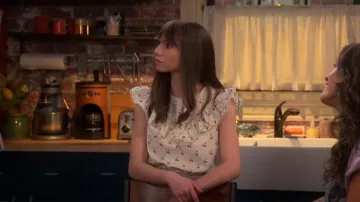 Marc Jacobs Victorian Cherry Blouse worn by Hannah (Lauren Lindsey Donzis) as seen in Punky Brewster (S01E10)