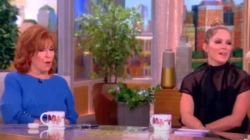 Elie Tahari The Melinda Rib-Knit Sweater worn by Joy Behar as seen in The View on February 16, 2024