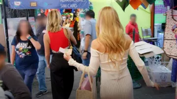 Christian Dior Book Tote 27 Small White Ladies Canvas Lace Handbag worn by Lisa Hochstein as seen in The Real Housewives of Miami (S06E16)