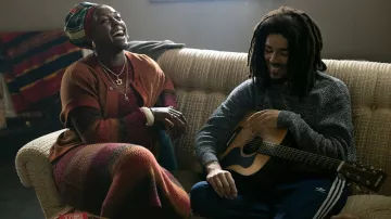 Adidas Track pants worn by Bob Marley (Kingsley Ben-Adir) as seen in Bob Marley: One Love movie