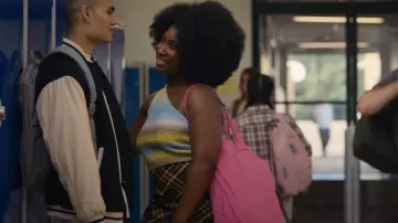 Collusion Knit Space Dye Cropped Top worn by Becca (Lauryn Ajufo) as seen in Everything Now (S01E07)