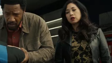 Alice + Olivia Yardley Leather Jacket worn by Melody 'Mel' Bayani (Liza Lapira) as seen in The Equalizer (S04E01)