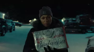 Carhartt grey beanie worn by Evangeline Navarro (Kali Reis) as seen in True Detective (S04E01)