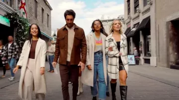 Thread & Supply Plaid Long Polar Fleece Shacket In Grey Combo worn by Daisy Kent as seen in The Bachelor (S28E06)