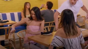 Reformation Daria Linen Top worn by Ally Lewber as seen in Vanderpump Rules (S11E04)