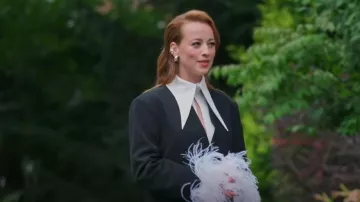 Dries Van Noten Long Coat worn by Karine Vanasse as seen in The Traitors Canada (S01E01)