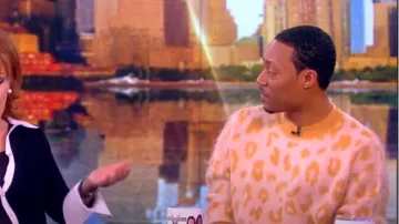 Isabel Marant Tevy Super Kid Mohair Blend Sweater worn by Tyler James Williams as seen in The View on  February 19, 2024