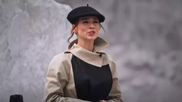 Sacai Trench Coat worn by Karine Vanasse as seen in The Traitors Canada (S01E01)