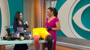 Chiara Boni La Petite Robe à col en V portée par Michelle Miller comme on le voit dans CBS Mornings le 18 février 2024