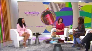 Versace Check Pattern Tweed Mini Skirt worn by Monique Rodriguez as seen in CBS Mornings on  February 19, 2024