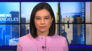 Elodie Crop Jacket worn by Jo Ling Kent as seen in CBS Mornings on  February 20, 2024