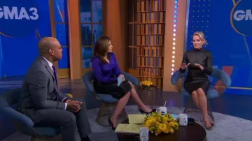 Rails Wyn­na Satin Popover Blouse worn by Mary Bruce as seen in Good Morning America on February 21, 2024