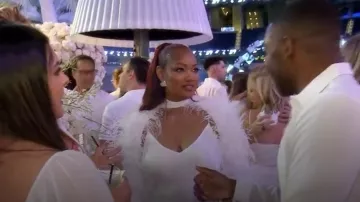 Cult Gaia Audrey Jacket worn by Garcelle Beauvais as seen in The Real Housewives of Beverly Hills (S13E17)