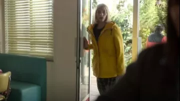 Hunter Rubberised Rain Jacket worn by Imogene (Violett Beane) as seen in Death and Other Details (S01E07)