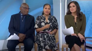 Ba&Sh Gaspard Cardigan en tricot perlé kaki porté par Kaylee Hartung comme on le voit dans Aujourd’hui le 21 février 2024