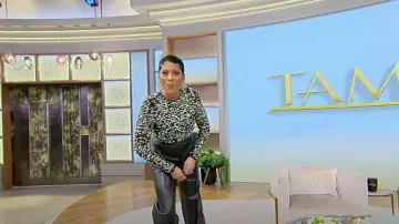 Pantalon ballon en cuir d’agneau Loewe porté par Tamron Hall tel qu’on le voit dans Tamron Hall Show le 21 février 2024