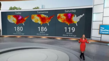 Diane von Furstenberg Knit Wrap Dress worn by Stephanie Abrams as seen in CBS Mornings on February 22, 2024