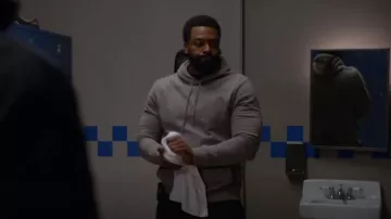All Saints Brace Pullover Brushed Cotton Hoodie worn by Kevin Atwater (Laroyce Hawkins) as seen in Chicago P.D. (S11E05)