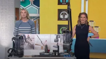 Staud Glacier Dress worn by Natalie Morales as seen in The Talk on February 22, 2024