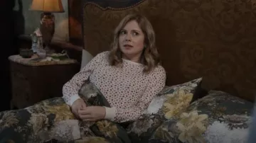 Bandier Sincerely Jules The Juniper Crew Neck Sweatshirt worn by Samantha (Rose McIver) as seen in Ghosts (S03E02)