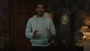 Reebok Classics Natural Dye Hoodie worn by Jay Arondekar (Utkarsh Ambudkar) as seen in Ghosts (S03E02)
