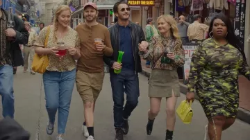 Blank NYC Leather Suede Mini Skirt worn by Meri (Rosebud Baker) as seen in Life & Beth (S02E02)